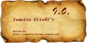 Ivanits Olivér névjegykártya