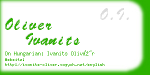oliver ivanits business card